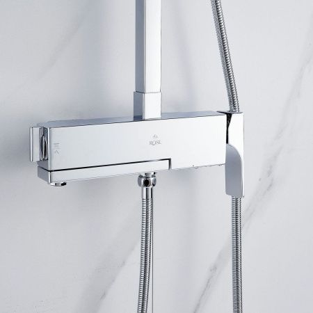Душевая стойка Rose R1056 настенная цвет хром