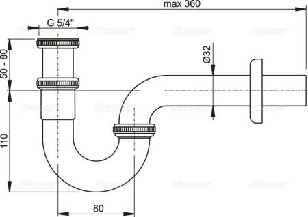 Сифон для раковины Alcadrain A432