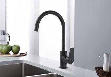 Смеситель для кухни Aquatek БЕТТА AQ1182MB на мойку черный