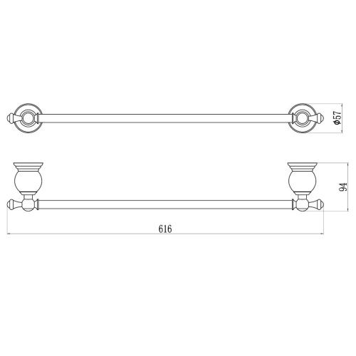 Полотенцедержатель Savol S-005724B - фото 3