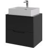 Тумба с раковиной Orange Line Li-60TubMDF+B04-500W 60х50 подвесная цвет черный