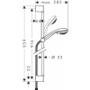 Душевой гарнитур Hansgrohe Crometta 27762000 настенный хром