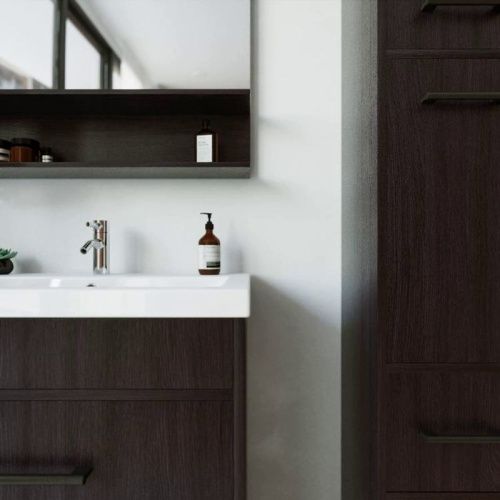 Зеркало с подсветкой Бриклаер 4627125415067 80х90 цвет венге - фото 4