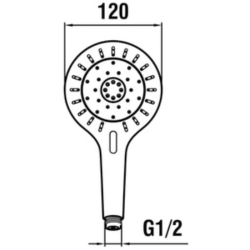 Душевая лейка Laufen Mytwin HF939029100000 круглая - фото 2