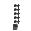 Смеситель для душа Gessi Inciso 58350#299 встраиваемый в стену черный с термостатом (внешняя часть)