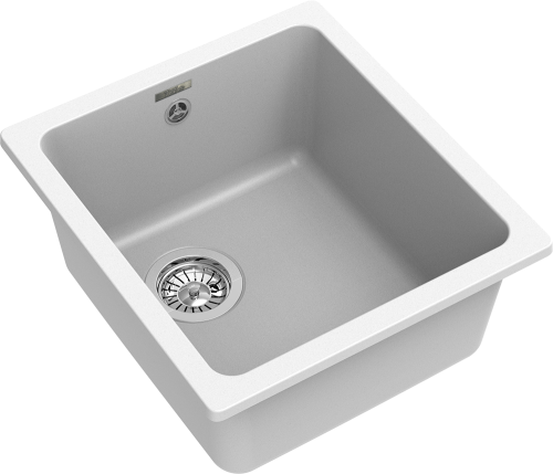 Кухонная мойка Rivelato BERKANA BK-35 brina 42х46 цвет белый - фото 3