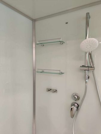 Душевая кабина Frank 200777 80х80 четверть круга с крышей ориентация универсальная