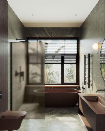 Душевая перегородка Maybah Glass MGD-1354-6ш 100х195 стекло тонированное профиль черный