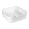 Раковина из сантехнического фарфора Bond Cube S57-380 40х40 накладная цвет белый без отверстий под смеситель