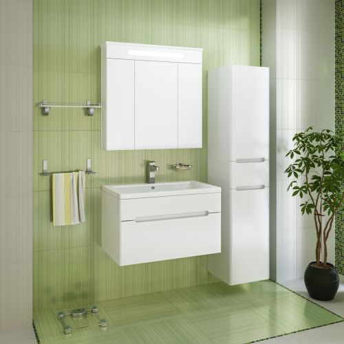 Тумба под раковину Runo Парма 00000001140 70х40 подвесная цвет белый - фото 3