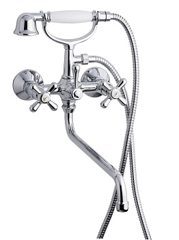 Смеситель для ванны Emmevi Deco Classic 12011СМ25/CO настенный хром/золото