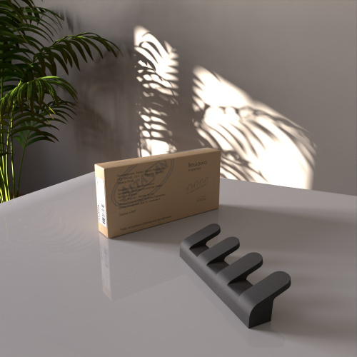 Вешалка 4 крючка Altasan Лотос ЛТ20ЧМ - фото 4