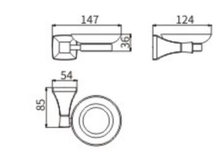 Мыльница CeramaLux Domino 95404