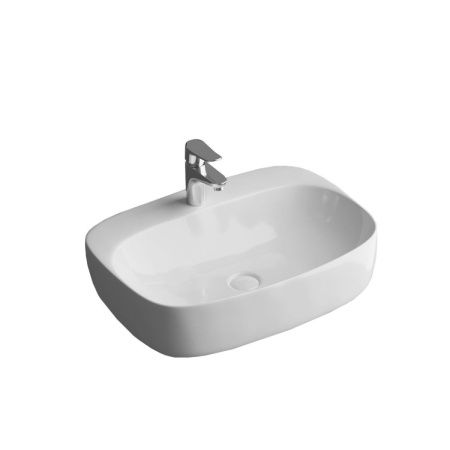 Раковина из сантехнического фаянса Grossman GR-3027 60х40 накладная цвет белый