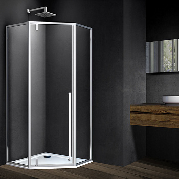 Душевой уголок Vincea Penta VSP-3P900CL 90х90 стекло прозрачное профиль хром глянцевый без поддона