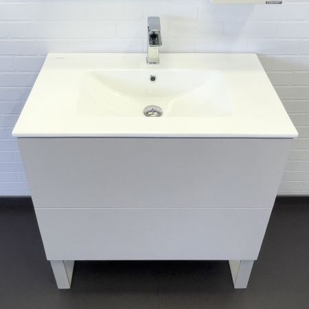 Тумба с раковиной Comforty Бильбао 00-00017176CF 80х50 напольная цвет серый