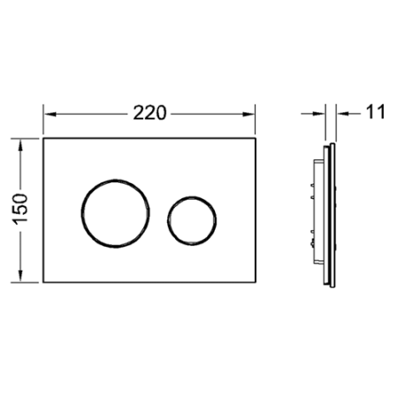Клавиша смыва механическая Tece TECEloop 9240660 цвет белый/хром