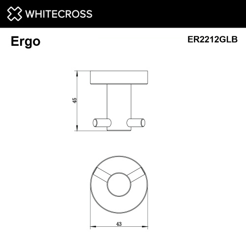 Крючок Whitecross ERGO gold brushed ER2212GLB - фото 2