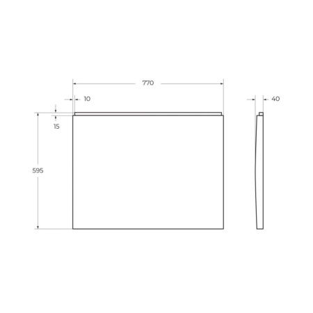 Боковая панель для ванны Cezares PLANE PLANE-F-80-SP-W37