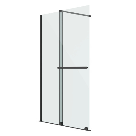 Душевая перегородка Niagara Nova NG-671-90BLACK 90х200 стекло прозрачное профиль черный матовый
