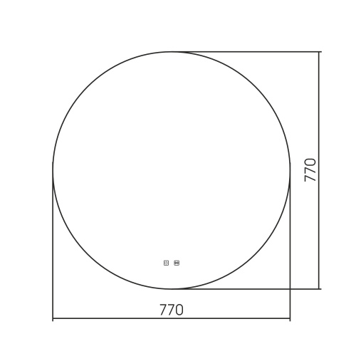 Зеркало в ванную ABBER AG6203S-0.77 77х77 - фото 4