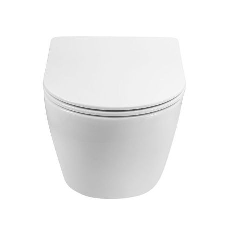 Унитаз подвесной Art&Max Sanremo AM026CHR/SC белый с сиденьем микролифт каскадный смыв