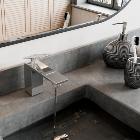 Смеситель WasserKRAFT Alme 1500 1503 на раковину хром без термостата