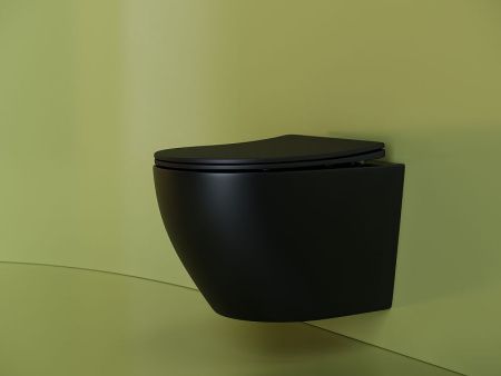 Унитаз подвесной Ceramica Nova UNO CN11001MB черный с сиденьем микролифт безободковый душевой смыв