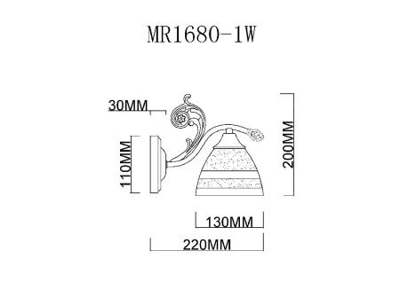 Бра Myfar Nile (Ниле) MR1680-1W