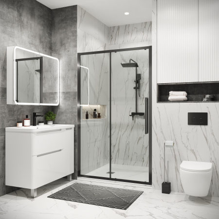 Душевая дверь Grossman Cosmo 100.K33.02.120.42.00 120х195 стекло прозрачное профиль графит