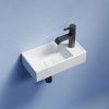 Раковина из сантехнического фарфора Ceramica Nova ELEMENT CN6051L 40х20 подвесная цвет белый 1 отверстие под смеситель