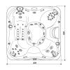 Минибассейн Jacuzzi J375 ZM12RY0EWM0 230х230 квадратный отдельностоящий стереосистема