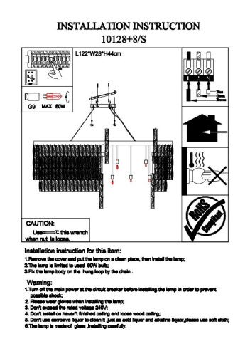 Люстра подвесная Newport 10120 10128+8/S gold - фото 2