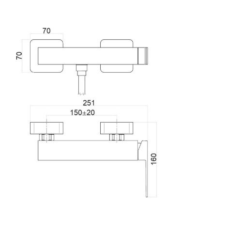 Смеситель для ванны и душа Fiore 100BB8542 настенный белый - фото 3
