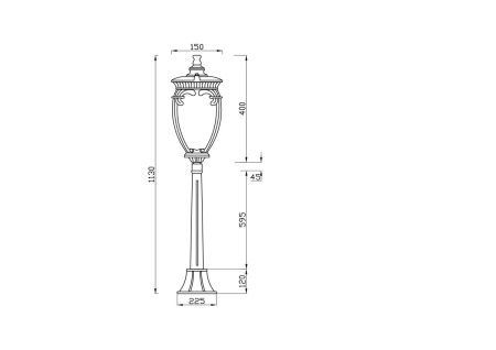Парковый светильник Maytoni Outdoor Fleur O414FL-01BZ1