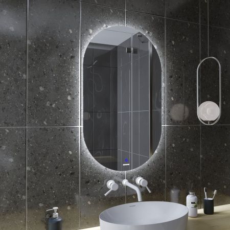 Зеркало с подсветкой Grossman NERO-промо 2460100 60х100 подвесное