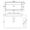 Раковина из сантехнического фарфора Simas Agile AG101 bi*0 100 см подвесная цвет белый без отверстий под смеситель