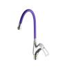 Смеситель для кухни Fashun A4466+A7254 на мойку хром/фиолетовый