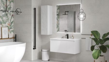 Тумба под раковину Velvex KLAUFS tpKLA.100.1Y.NEW-616.216 100х40 подвесная цвет белый