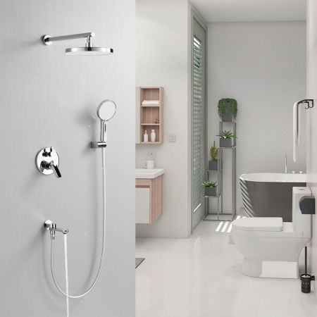 Душевая система Shevanik S4335 встраиваемая в стену цвет хром