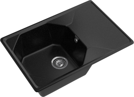 Кухонная мойка Granfest Unique U-740L черный 74х50 цвет черный поверхность матовая