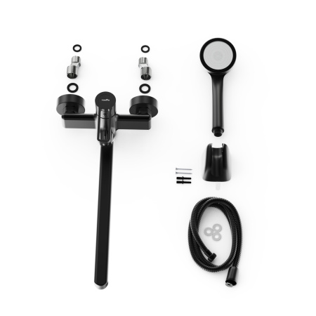 Смеситель для ванны Tokito KUDO TOK-KUD-1015 настенный черный