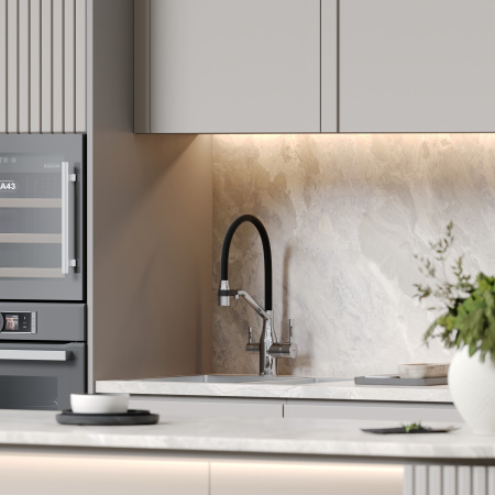 Смеситель для кухни Sancos Orta SC4008CH на мойку хром/черный