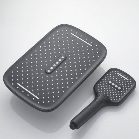 Душевая стойка Shevanik S4136H настенная цвет черный