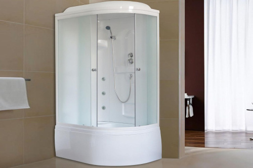 Душевая кабина Royal Bath ВК RB8120BK2-M-L 120х80 асимметричная с крышей - фото 2