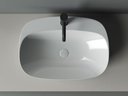 Раковина из сантехнического фарфора Ceramica Nova ELEMENT CN5012 60х40 накладная цвет белый 1 отверстие под смеситель