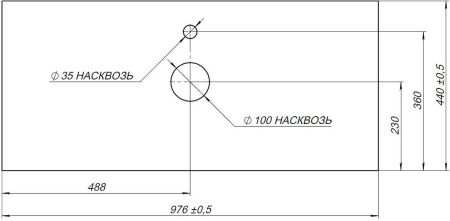 Столешница Aquanet Nova Lite 00257606 100х40 накладная цвет бежевый
