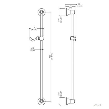 Душевая штанга Devon Devon Austin UTCI535BR цвет бронза