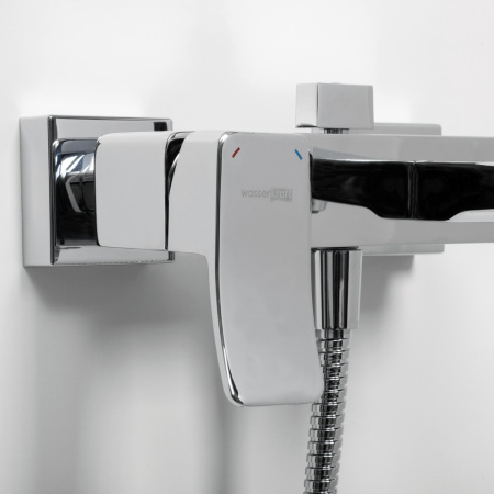 Смеситель для ванны и душа WasserKRAFT Aller 1060 1061 настенный хром