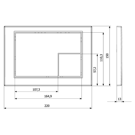 Клавиша смыва механическая KK POL M10 SPP/374/BG/K цвет золото